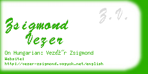 zsigmond vezer business card